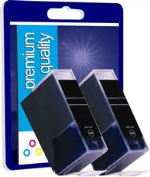 Tru Image Premium Twin Pack Compatible Black Ink Cartridges for BCI-3EBK ( BCI3e Black ) (003BKTW)