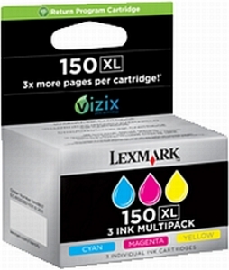 Lexmark 150-XL Return Program C/M/Y High Capacity Multi Pack Ink Cartridges -014N1807E (14N1807E)