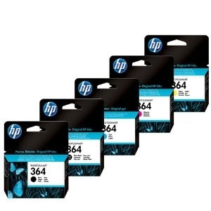 HP 364 Multipack Ink Cartridges - 1 x C, M, Y, K and Photo Black (364_5pack)