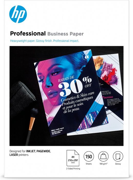 HP Professional Glossy Business Paper, A4, 180gms, 150 Sheets Paper 210 x 297mm