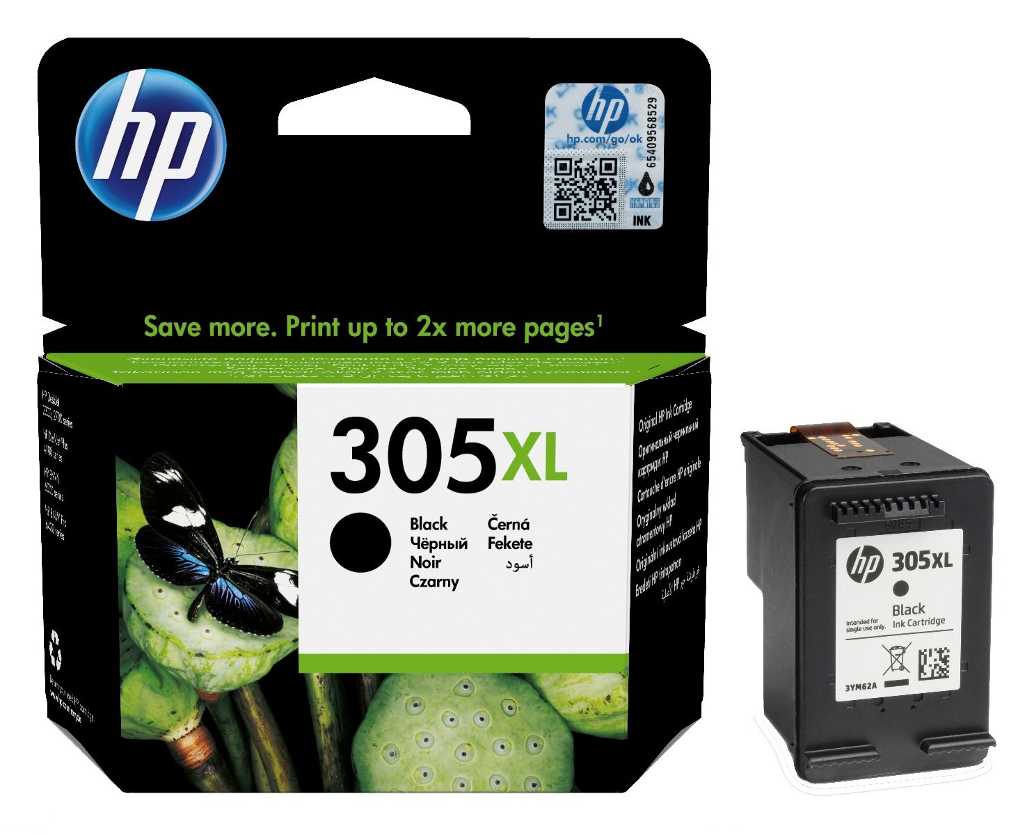 HP 3YM62AE 305XL Black High Capacity Ink Cartridge (305XL)