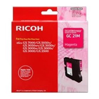 Ricoh GC 21M Standard Capacity Gel Print Magenta Ink Cartridge, 1K Page Yield (405534)