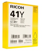 Ricoh High Capacity GC 41Y Gel Print Yellow Ink Cartridge, 2.2K Page Yield (405764)