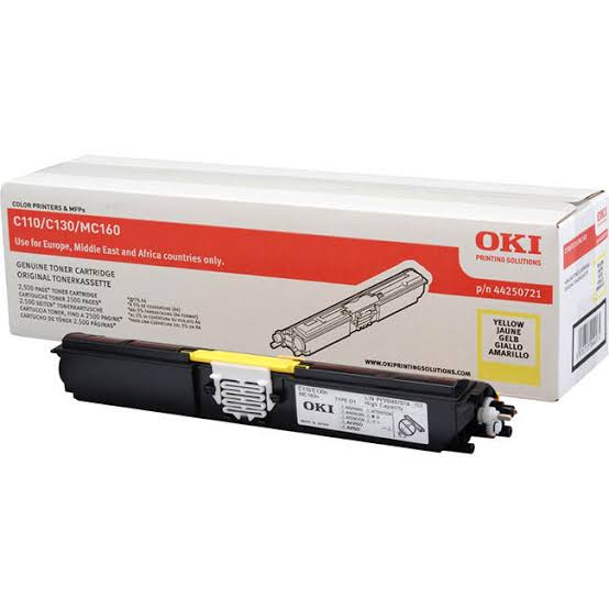 OKI Oki Yellow Laser Toner Cartridge, 2.5K Yield (44250721)