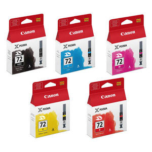 Canon PGI 72 MBK, C, M, Y, R Ink Cartridges (6402B009)