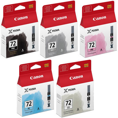 Canon PGI 72 PBK, GY, PM, PC, CO Ink Cartridges (6403B007)