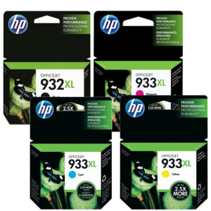 Multipack for HP 932xl Black and HP 933xl Cyan, Magenta, Yellow (932xl 933xl Pack)