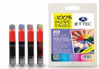 Jet Tec Quad Pack LC-980 / LC-1100 Black, Cyan, Magenta, Yellow Ink Cartridges (B98BCMY)