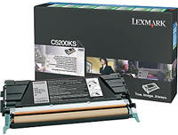 Lexmark C5200KS Return Program Black Toner Cartridge, 1.5K Page Yield
