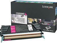 Lexmark C5200MS Return Program Magenta Toner Cartridge, 1.5K Page Yield
