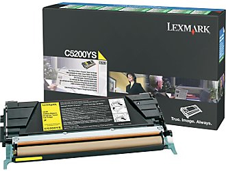Lexmark C5200YS Return Program Yellow Toner Cartridge, 1.5K Page Yield