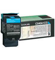 Lexmark C540A1CG Return Program Cyan Toner Cartridge, 1K Page Yield (C540A1CG)