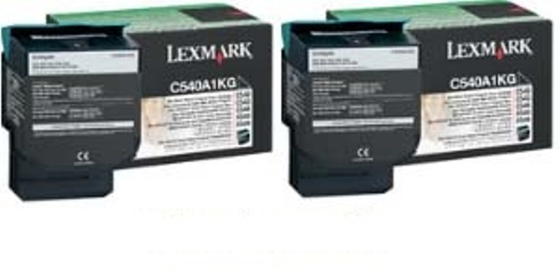 Lexmark C540A1KG Twin Pack - standard capacity Black Toner Cartridges (C540A1KG Twin)