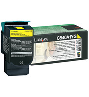 Lexmark C540A1YG Return Program Yellow Toner Cartridge, 1K Page Yield (C540A1YG)