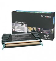 Lexmark C736H1KG High Capacity Black Return Program Toner Cartridge, 12K Page Yield