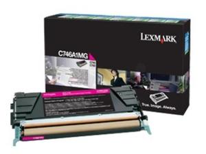 Lexmark C746A1MG Magenta (Return Program) Toner Cartridge, 7K Page Yield