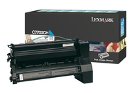 Lexmark C7700CH High Capacity Return Program Cyan Toner Cartridge, 10K Page Yield (C7700CH)