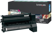 Lexmark C780A1MG Return Program Magenta Toner Cartridge, 6K Page Yield