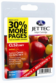 Jet Tec CLI-521 Cyan, Magenta, Yellow Ink Cartridges, 11ml x 3 (CL52CMY)