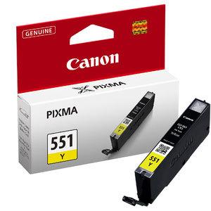 Canon 551 Yellow Ink Cartridge - CLI 551Y, 7ml (CLI-551Y)