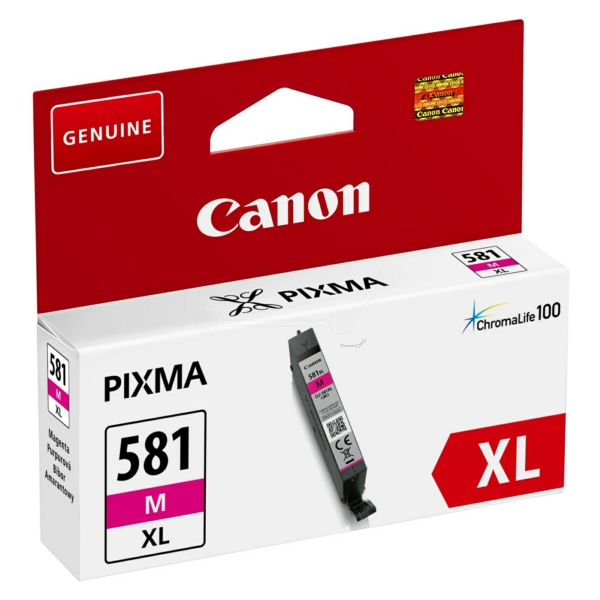 Canon 581XL High Capacity Magenta Ink Cartridge - CLI 581XL M, 8.3ml (CLI-581XLM)