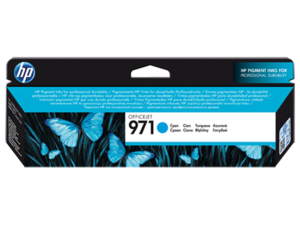HP 971 Cyan Ink Cartridge, CN622A, 2.5K Page Yield (CN622AE)