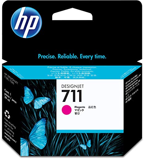 HP 711 Magenta Ink Cartridge - CZ131 Designjet Ink, 29ml (CZ131A)