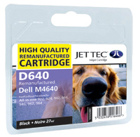Jet Tec Replacement High Capacity Black Ink Cartridge (Alternative to Dell M4640) (D640)