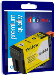 Tru Image Compatible High Capacity Pigment Yellow XL Ink Cartridge for Epson T1574 - 29.5ml (E-1574)