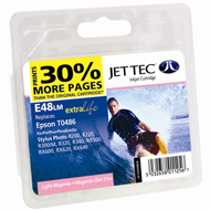 Jet Tec (Made in the UK) E48LM Light Magenta Ink Cartridge for T048640, 13ml (E48LM)