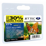 Jet Tec ( Made in the UK) E71B Compatible Black Ink Cartridge for T071140, 13ml (E71B)