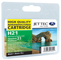 Jet Tec Replacement Black Ink Cartridge (Alternative to HP No 21, C9351A)