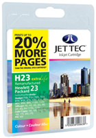 Jet Tec Replacement 20% More Pages Colour Ink Cartridge (Alternative to HP No 23, C1823D) (H23)