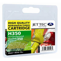 Jettec Replacement 100% More Pages Black Ink Cartridge (Alternative to HP No 350, CB335EE) (H350)