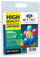 Jet Tec Replacement High Capacity Black Ink Cartridge (Alternative to HP No 88XL, C9396A)