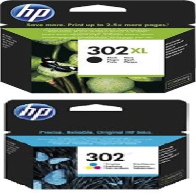 HP 302XL Black and 302 Tri-Colour Ink Cartridge Pack