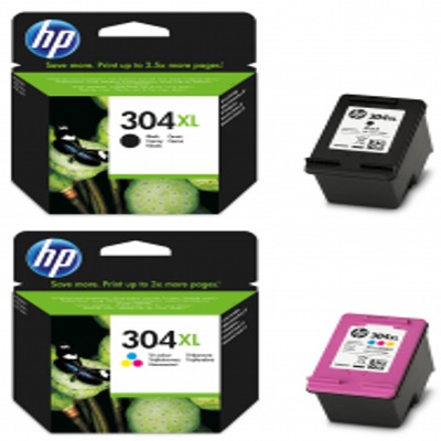HP 304XL Black and Tri-Colour Ink Cartridge Pack (HP 304XL Pack)