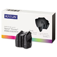 Katun Compatible 3 Black Solid Ink Wax Sticks, 3.4K Yield (KT37994)