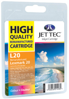 Jet Tec Replacement Colour Ink Cartridge (Alternative to Lexmark No 20, 15MX120E)