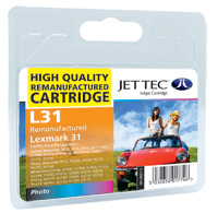 Jet Tec Replacement Photo Colour Ink Cartridge (Alternative to Lexmark No 31, 18C0031E) (L31)