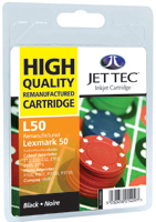 Jet Tec Replacement Black Ink Cartridge (Alternative to Lexmark No 50, 17G0050E) (L50)
