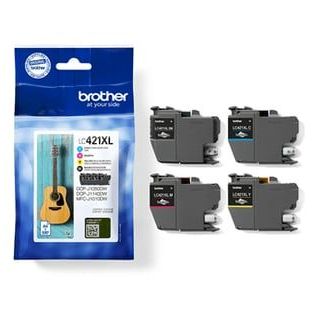 Brother LC421XL High Capacity Multipack CMYK Ink Cartridges LC-421XLVALBP (LC421XLVALBP)