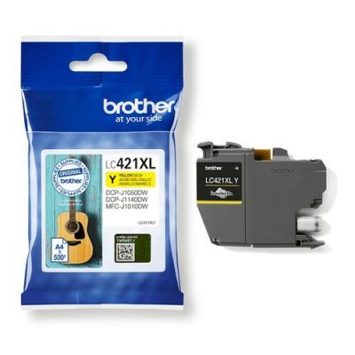 Brother High Capacity Yellow Ink Cartridge, LC-421XLY