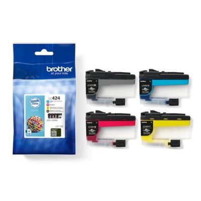 Brother LC424 Multipack CMYK Ink Cartridges, LC-424VALBP