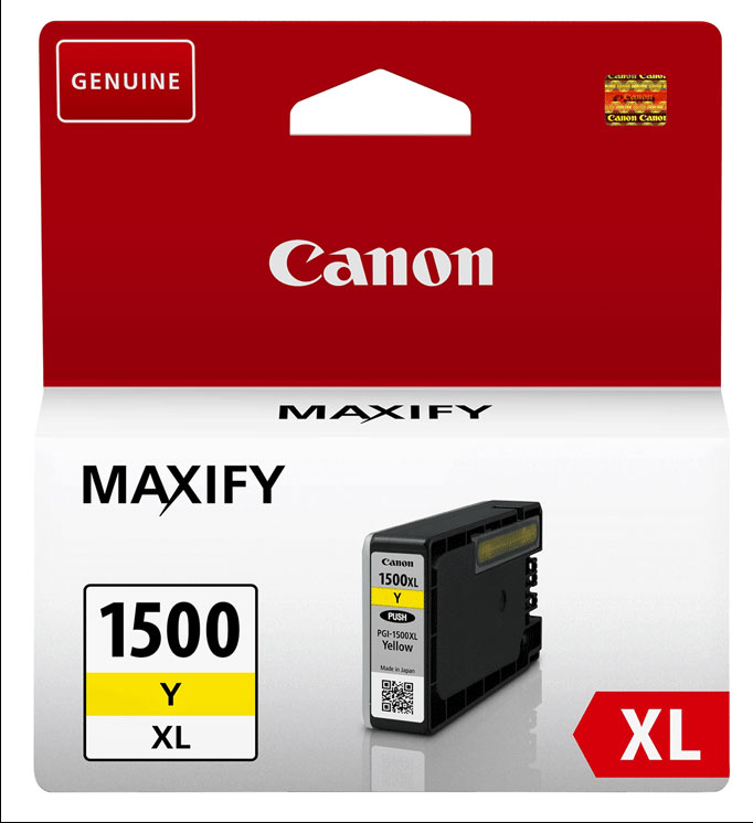 Canon DRHD XL Yellow Ink Cartridge - PGI-1500XL Y (PGI-1500XLY)
