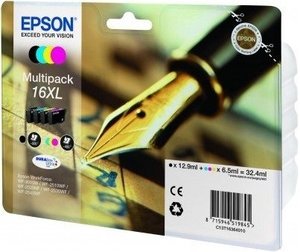 Genuine Epson 16XL Ink 4 Colour Multipack T1636 Cartridge (T1636)