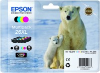 Genuine Epson 26XL Ink 4 Colour Multipack T2636 Cartridge (T2636)