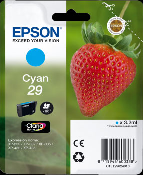 Epson Cyan Epson 29 Ink Cartridge (T2982) Printer Cartridge