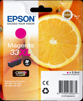 Epson 33XL Ink Magenta C13T336340 Cartridge (T3363)