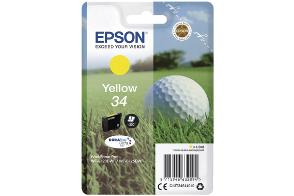Epson 34 Ink Yellow C13T34644010 Cartridge (T3464)